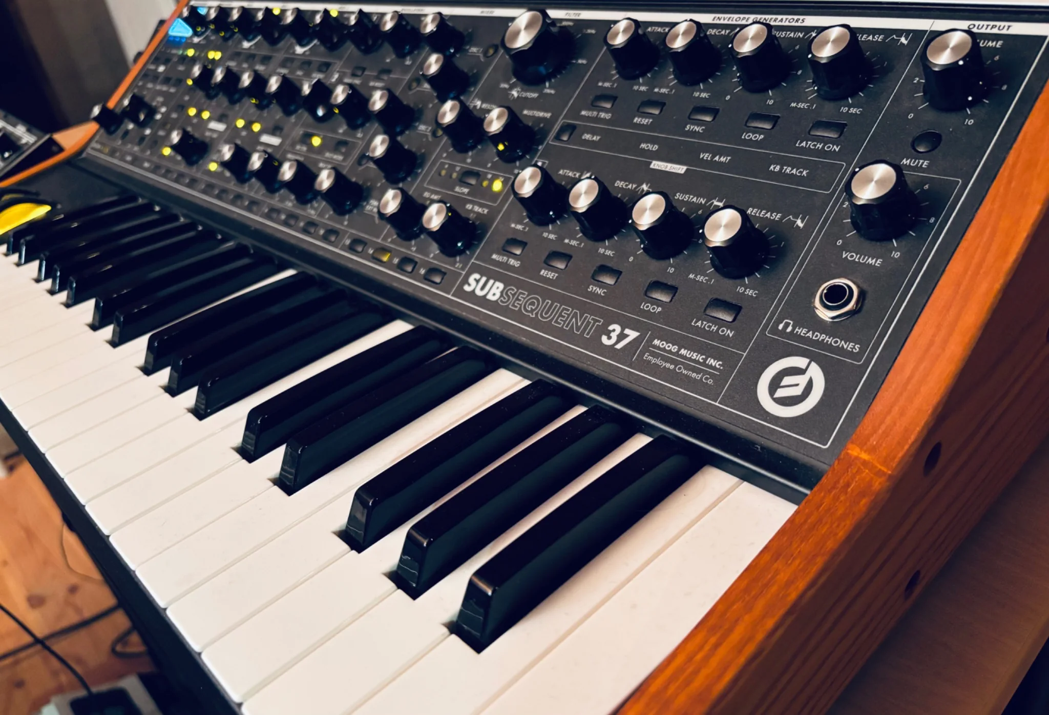 Moog Subsequent 37 hardware synthesizer at Fredrikstad Studio