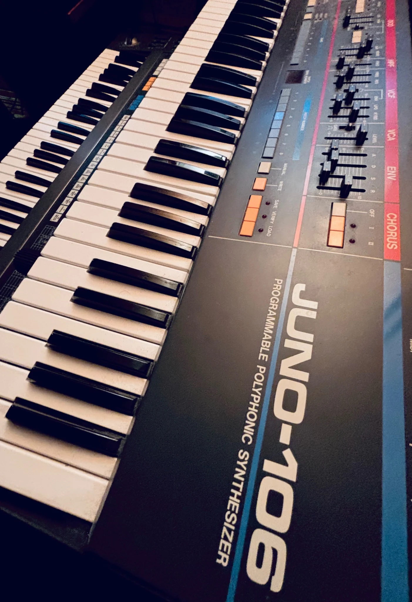 Roland Juno-106 analog synthesizer at Fredrikstad Studio